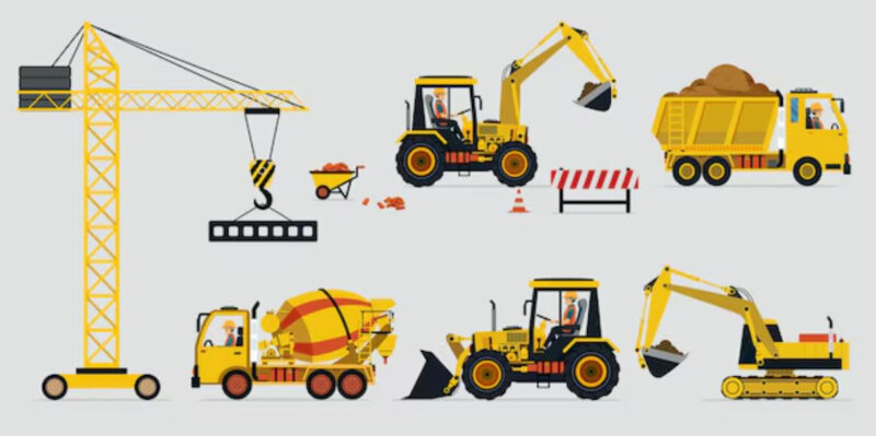 Các loại xe công trình là các phương tiện chuyên dụng, hỗ trợ thi công trong xây dựng 