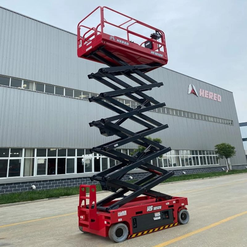 Xe nâng người cắt kéo bán tự hành 13.8m 320kg HS1212E